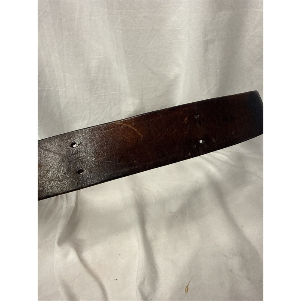 Vintage Bashlin 628 -38 Leather Brown Work Belt Sturdy Rustic Industrial Lineman - Picture 4 of 5
